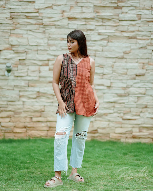 Siya Block Printed Top