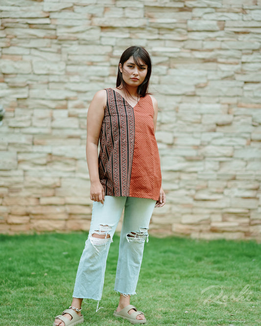 Siya Block Printed Top