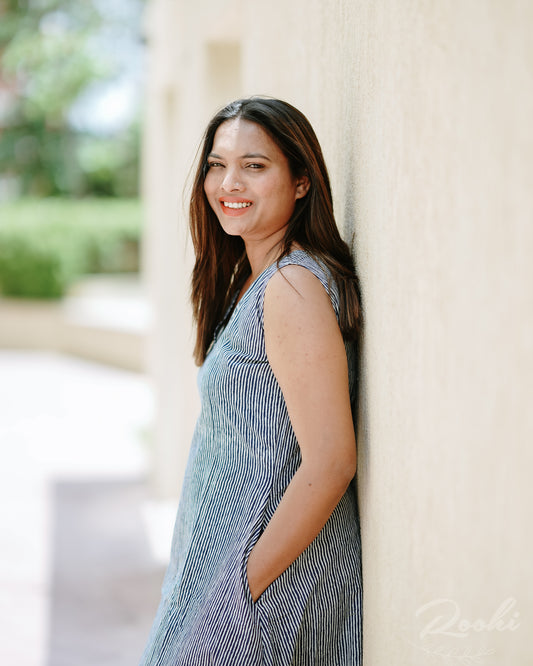 Tara Block Printed Cotton Dress