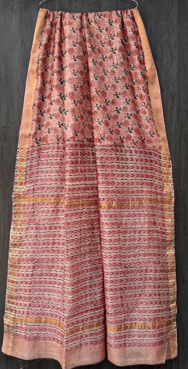 Laksha Hand Block Chanderi Saree