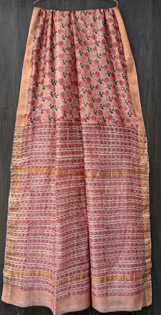 Laksha Hand Block Chanderi Saree