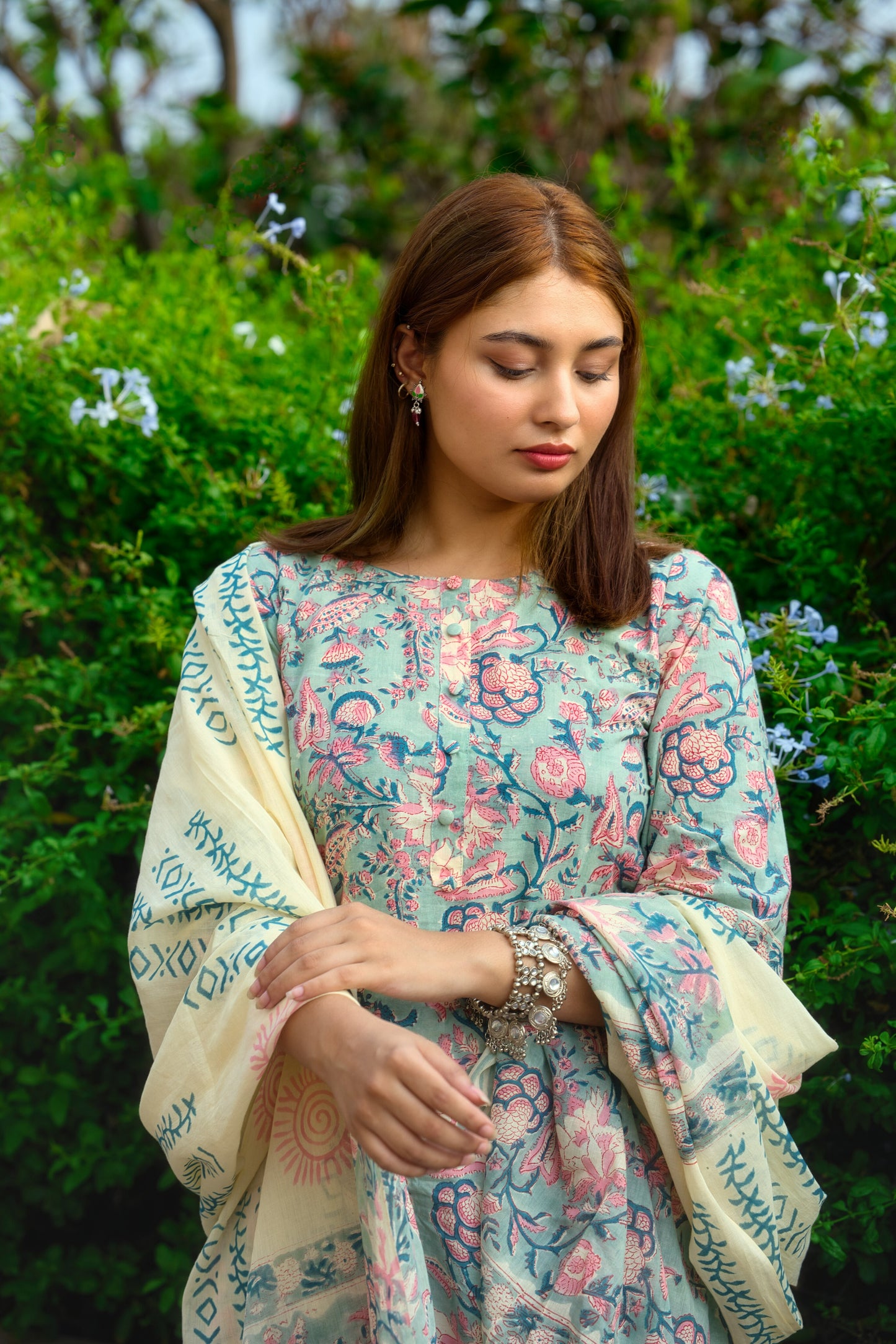 Nilofer - Block Printed Cotton Suit