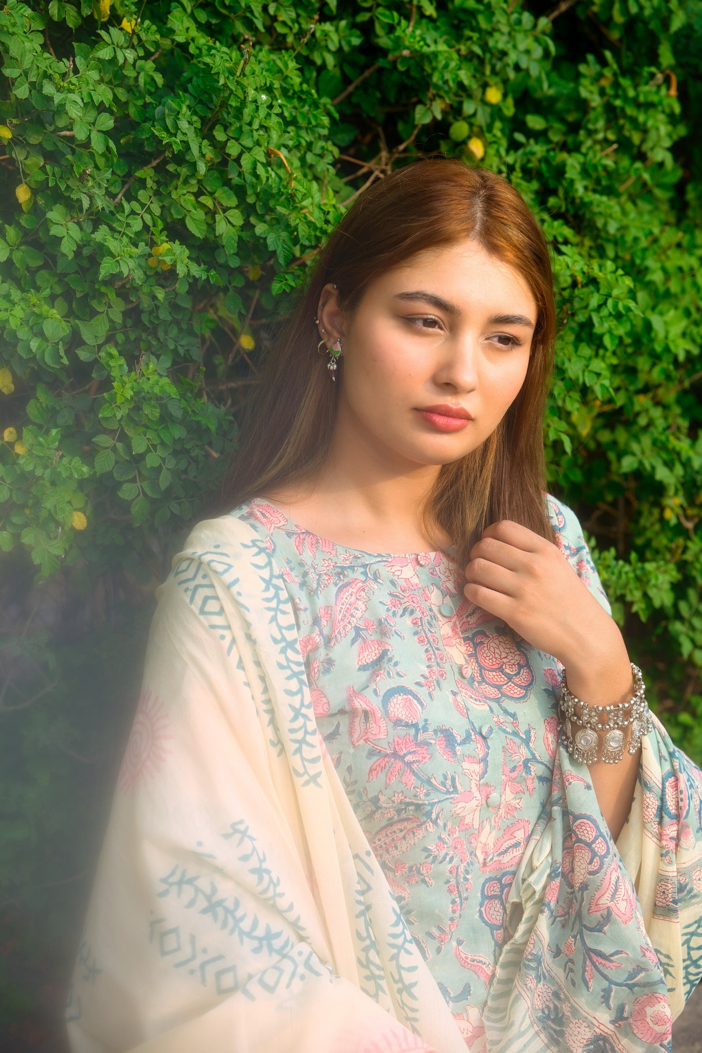 Nilofer - Block Printed Cotton Suit