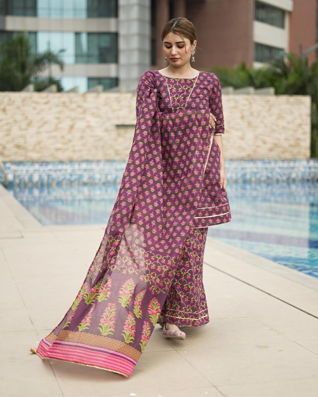 Zoya- Block Printed Suit Set