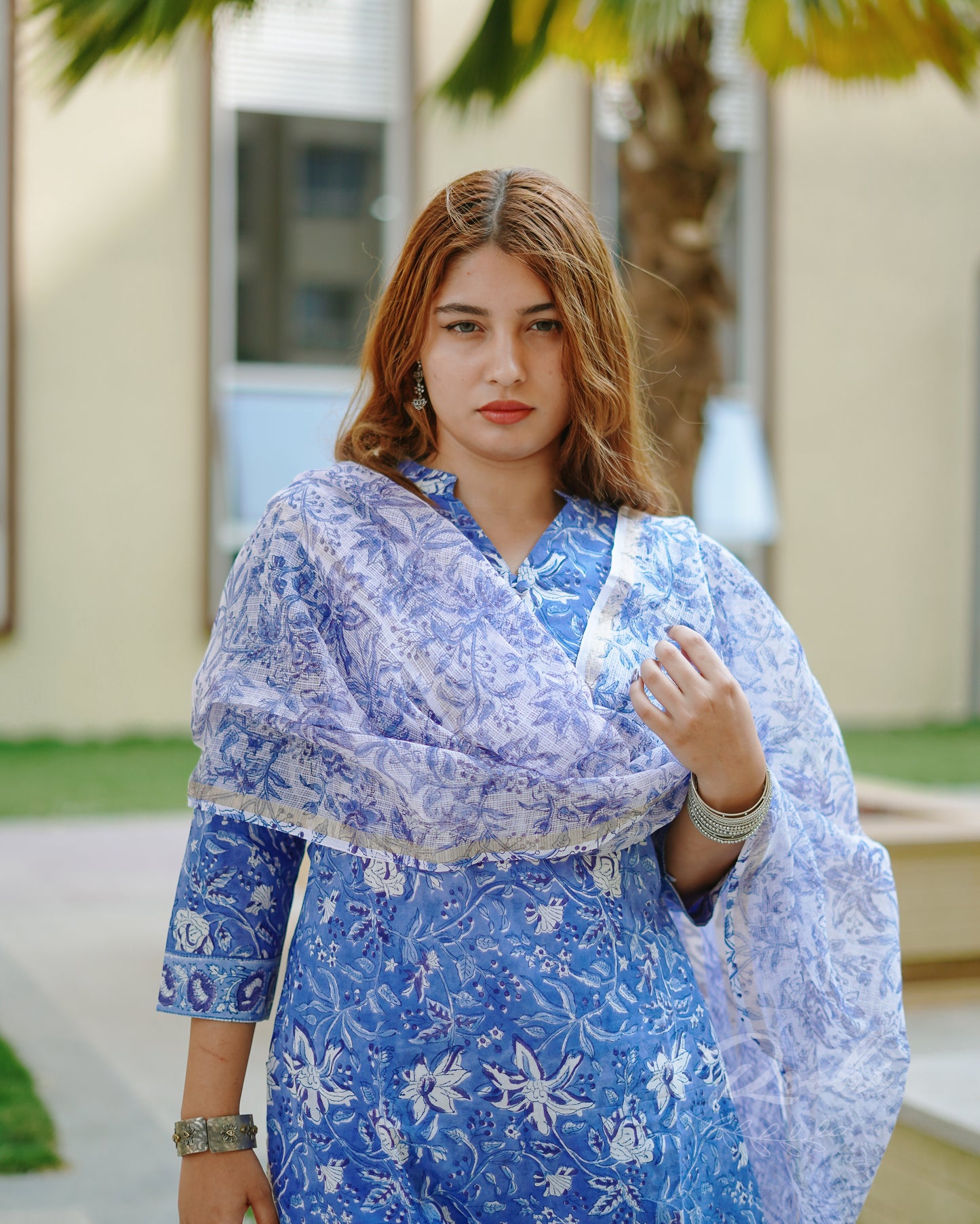 Rhea - Block Printed Cotton Suit Set