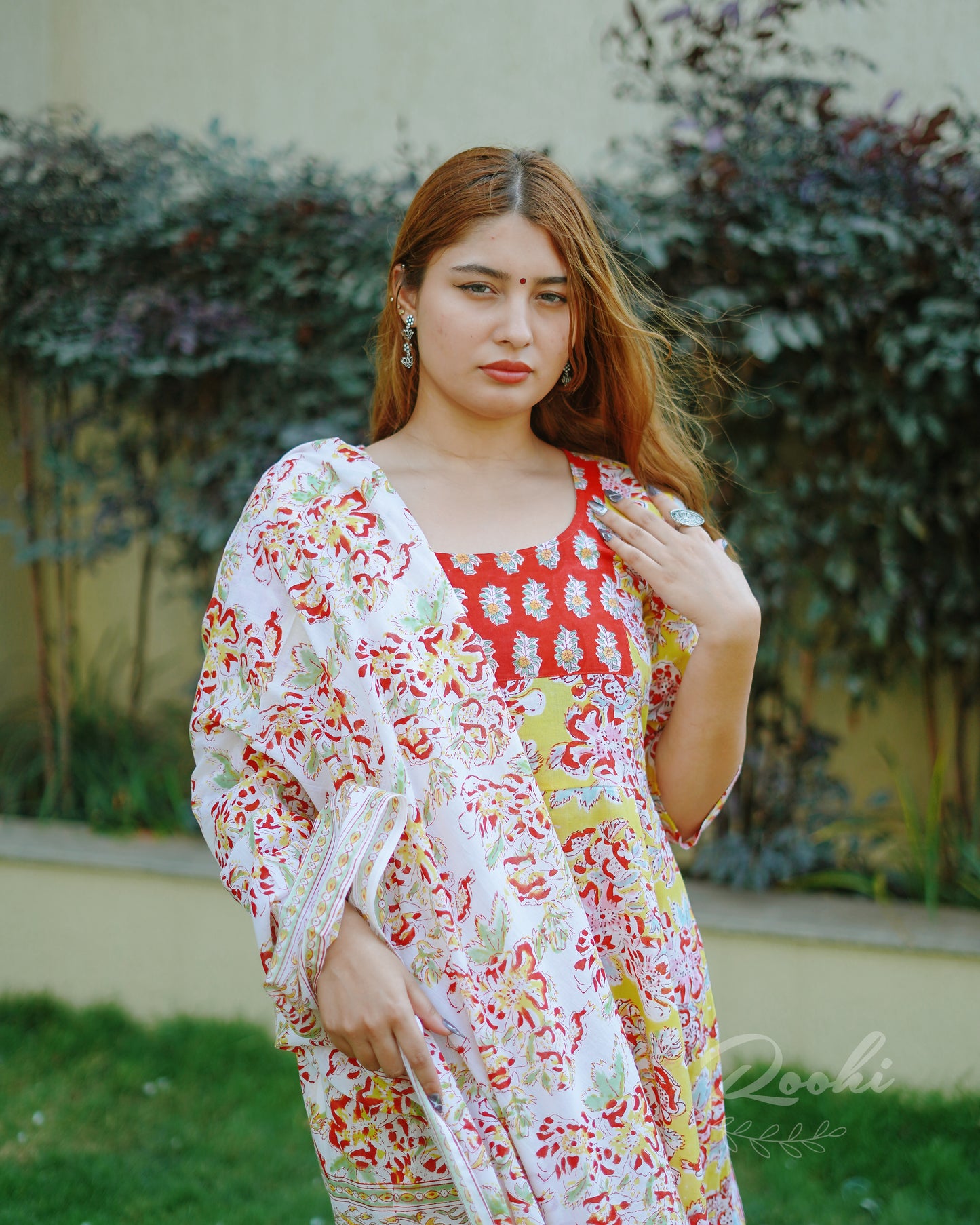 Rhea - Block Printed Cotton Suit Set