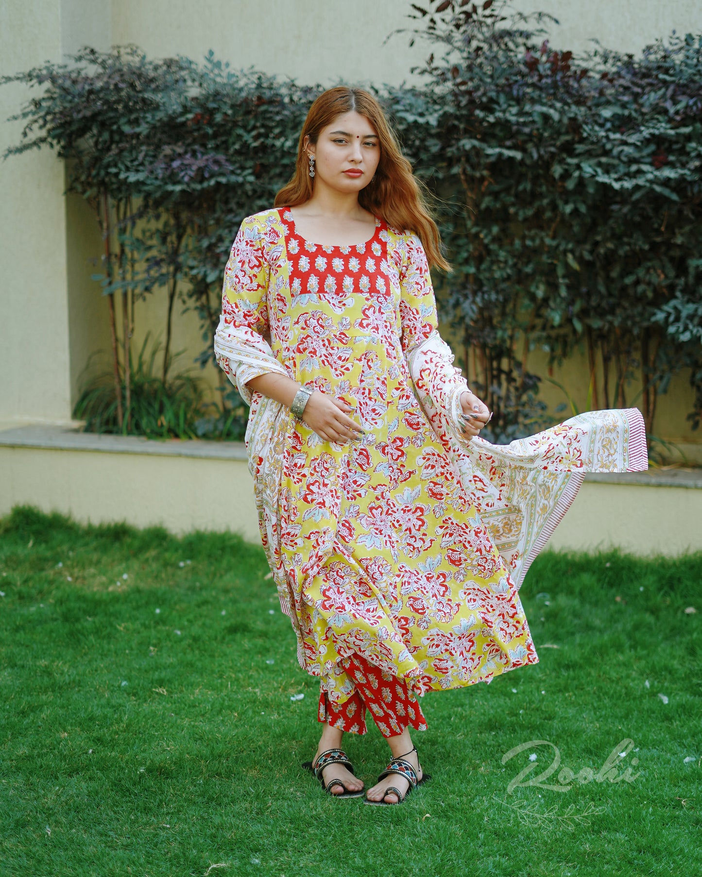 Rhea - Block Printed Cotton Suit Set