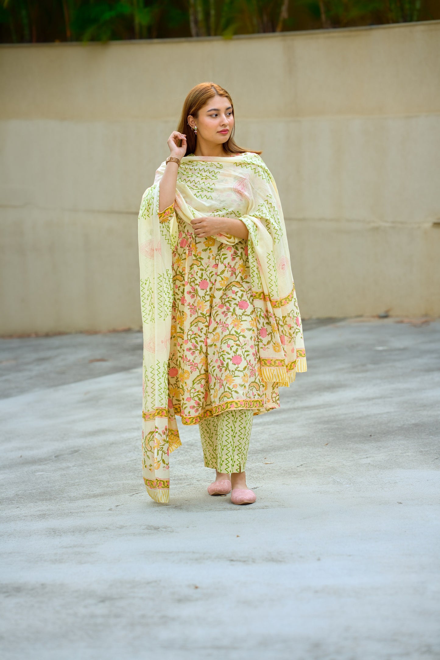 Nargis- Block Printed Cotton Suit